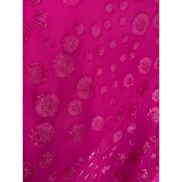 Taylor Women's Bias Cut V-Neck Chiffon Long Sleeve Midi Dress Pink Sz 12 - Picture 4 of 11